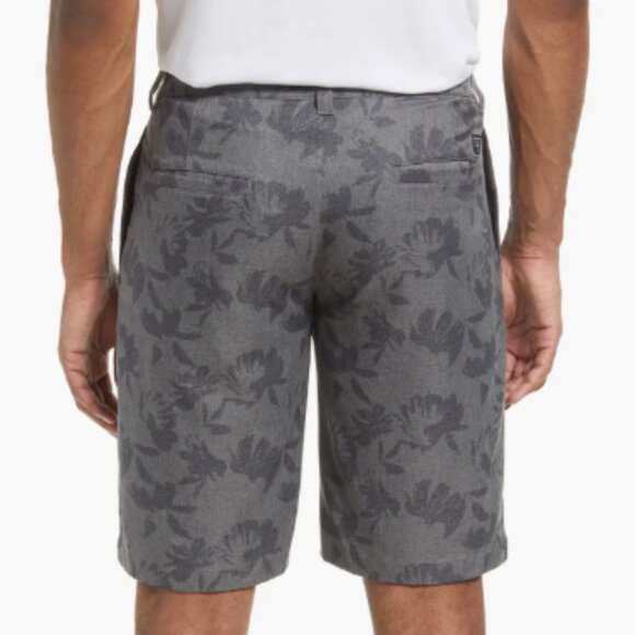 TravisMathew Inlet Shorts - Heather Gray Print Men's Shorts - Picture 3 of 10